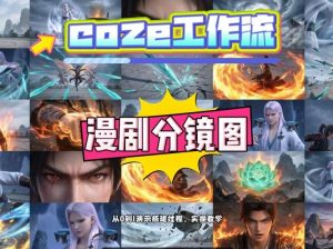 通过Coze工作流，制作《动漫分镜图》，两分钟制作完成25宫格分镜图，从0到1演示搭建过程，实操教学-第一资源库