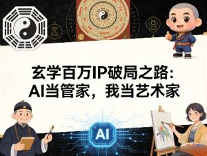 玄学百万IP破局之路：AI当管家，我当艺术家-第一资源库