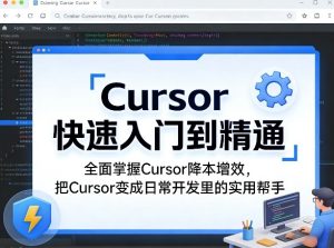 Cursor快速入门到精通，全面掌握Cursor降本增效，把Cursor变成日常开发里的实用帮手-第一资源库