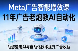 Meta广告智能增效课，11年广告老炮教AI自动化，助您运用AI与自动化技术提升广告收益-第一资源库