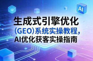 生成式引擎优化（GEO）系统实操教程，AI优化获客实操指南-第一资源库