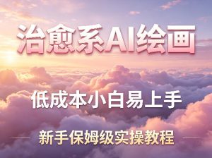 治愈系AI绘画提示词项目，低成本小白易上手，每天10分钟，新手保姆级实操教程-第一资源库