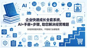 企业快速成长全套系统,AI+手册+步骤,助您解决经营难题,实现持续盈利增长,不管啥行业都能用-第一资源库