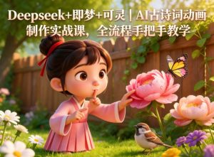 Deepseek+即梦+可灵|AI古诗词动画制作实战课,全流程手把手教学-第一资源库