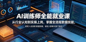 AI训练师全能就业课,从行业认知到实操上岗,掌握全流程数据技能,轻松入职新兴热门岗位-第一资源库