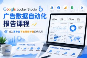 Google Looker Studio广告数据自动化报告课程,成为更专业不被报告折磨的优化师-第一资源库