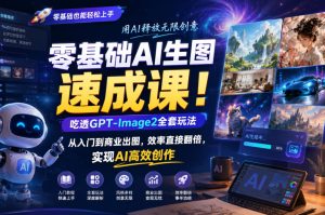 零基础AI生图速成课!吃透GPT-Image2全套玩法,从入门到商业出图,效率直接翻倍,实现AI高效创作-第一资源库