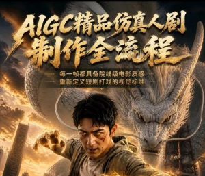 AIGC精品仿真人剧豢龙人全流程制作解析2026,国风仿真人创作+打斗剧情+人设编排,一站式AI短剧入门-第一资源库