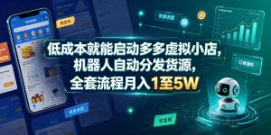 低成本就能启动多多虚拟小店，机器人自动分发货源，全套流程月入1至5W-第一资源库