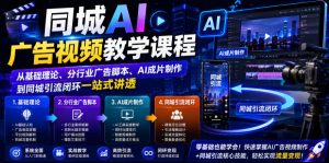 同城AI广告视频教学课程,从基础理论、分行业广告脚本、AI成片制作到同城引流闭环一站式讲透-第一资源库