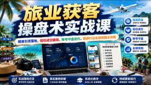 旅业获客操盘术实战课｜精准引流落地、信任成交破局、账号守盘迭代、旅游行业业绩突围全攻略-第一资源库