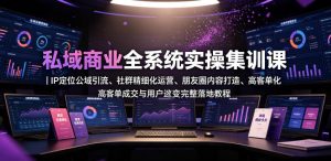 私域商业全系统实操课|IP定位公域引流、社群精细化运营、朋友圈内容打造、高客单成交与用户裂变完整落地教程-第一资源库