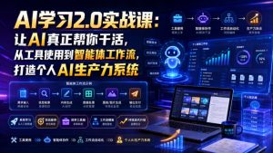 AI学习2.0实战课:让AI真正帮你干活,从工具使用到智能体工作流,打造个人AI生产力系统-第一资源库