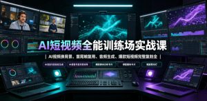 AI短视频全能训练场实战课|AI视频换背景、首尾帧复用、音频生成、爆款短视频完整复刻全套实操教学-第一资源库