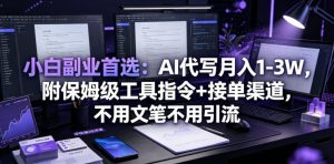 小白副业首选:AI代写月入1-3W,附保姆级工具指令+接单渠道,不用文笔不用引流【揭秘】-第一资源库