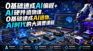 0基础速成AI编程+AI硬件造物课,0基础速成AI造物,AI时代的大满贯课程-第一资源库