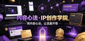 内容心法·IP创作学院,用内容心法,让流量开悟-第一资源库