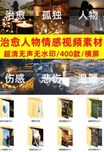 爆款短视频常用视频素材!抖音治愈伤感人物情感视频素材,400款合集,无声无水印,视频感氛围拉满-第一资源库