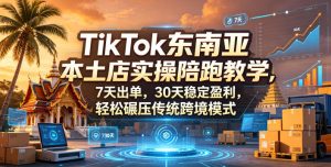 TikTok东南亚本土店实操陪跑教学,7天出单,30天稳定盈利,轻松碾压传统跨境模式(更新0819)-第一资源库
