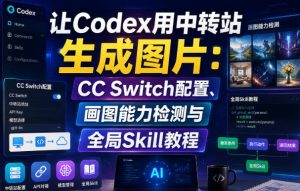 让Codex用中转站生成图片:CC Switch配置、画图能力检测与全局Skill教程-第一资源库