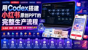 用Codex搭建小红书原创PPT的完整生产流程，从选品·提取·大纲·风格·生成·交付的九步法-第一资源库