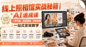 线上照相馆实战秘籍｜AI速成课，人像写真、品牌视觉、创意图像一站式变现教学-第一资源库