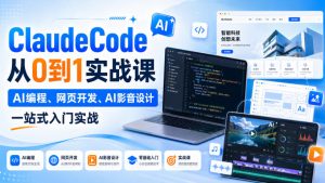 ClaudeCode从0到1实战课,AI编程、网页开发、AI影音设计一站式入门实战-第一资源库