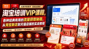 淘宝培训VIP课程,各种经典有用的流量获取秘籍,从淘宝新店到天猫店铺的实战教程(更新08月12日)-第一资源库