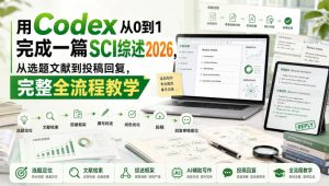 用Codex从0到1完成一篇SCI综述2026,从选题文献到投稿回复,完整全流程教学-第一资源库