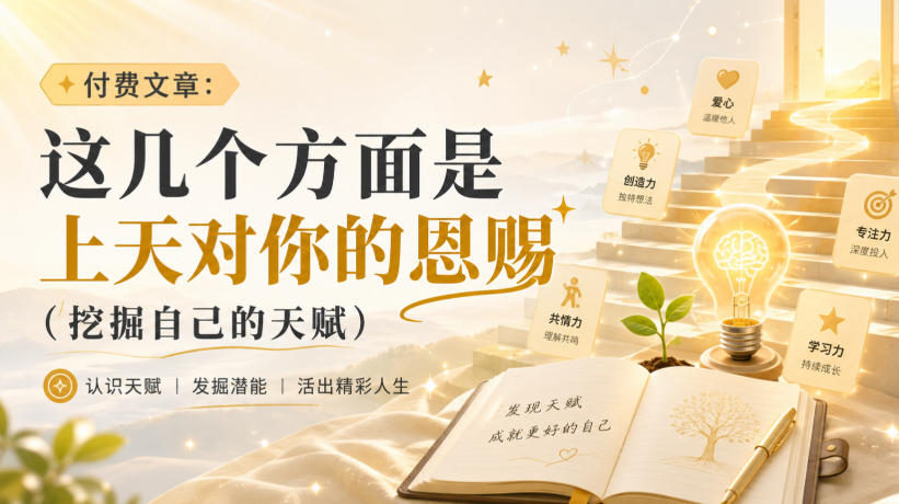 付费文章：这几个方面是上天对你的恩赐（挖掘自己的天赋）-第一资源库