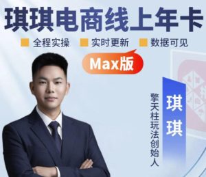 琪琪电商-拼多多年卡2026年8月更新，全类目自然流+付费爆单+擎天柱3.0大促卡流量+非标品高阶运营全套实战课-第一资源库