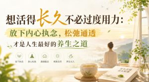 付费文章:想活得长久不必过度用力:放下内心执念,松弛通透才是人生最好的养生之道-第一资源库