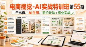 电商视觉-AI实战特训班第55期,干电商,AI生图,前沿技法+商业实战-第一资源库