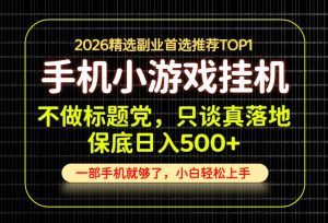 不做标题党,只谈真落地,每天十几分钟,轻松日入500+,长期可做!【揭秘】-第一资源库