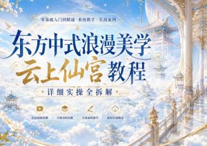 东方中式浪漫美学云上仙宫教程,详细实操全拆解-第一资源库