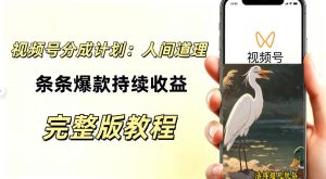 视频号新玩法之AI动漫画风励志视频,不用会画画、不用拍摄,持续化收益,详细拆解-第一资源库