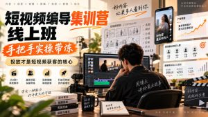 短视频编导集训营线上班,手把手实操带冻,投放才是短视频获客的核心-第一资源库