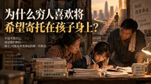 某社群精品文章:为什么穷人喜欢将希望寄托在孩子身上?-第一资源库