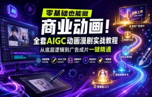 零基础也能做商业动画!全套AIGC动画漫剧实战教程,从底层逻辑到广告成片一键精通(更新0905)-第一资源库