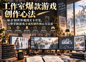 工作室爆款游戏创作心法|从企划世界观到关卡开发,完整掌握游戏全流程制作核心方法论-第一资源库