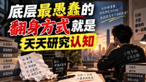 付费文章:底层最愚蠢的翻身方式就是天天研究认知-第一资源库