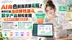 AI角色别当流量花瓶!教你打造自动賺钱漏斗,数字产品轻松变现(零基础可学+避坑指南)【原创双语字幕】-第一资源库