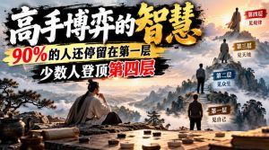 付费文章:高手博弈的智慧,90%的人还停留在第一层,少数人登顶第四层-第一资源库