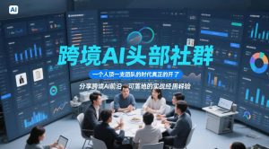 跨境AI头部社群,一个人顶一支团队的时代真正的开始了,分享跨境AI前沿,可落地的实战经验(更新09月11日)-第一资源库