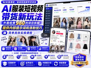 外面收费980AI快手带货系统课程，内部课程首次外放，操作简单高效，一分钟一条爆款视频-第一资源库