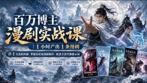 百万博主漫剧实战课｜1小时产出1条漫剧，0‑1全流程拆解，掌握高质量漫剧制作，配套全套实操提示词-第一资源库