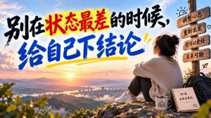 某公众号付费文章:别在状态最差的时候,给自己下结论-第一资源库