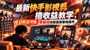 最新快手影视混剪撸收益教学，0粉丝可做，零基础也能直接落地操作-第一资源库