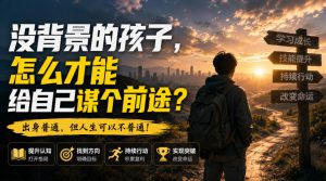 付费文章：没背景的孩子，怎么才能给自己谋个前途？-第一资源库