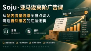 亚马逊高阶广告课,从站内流量通道全盘点切入,讲透自然排名的底层逻辑(直播+音频+资料)-第一资源库